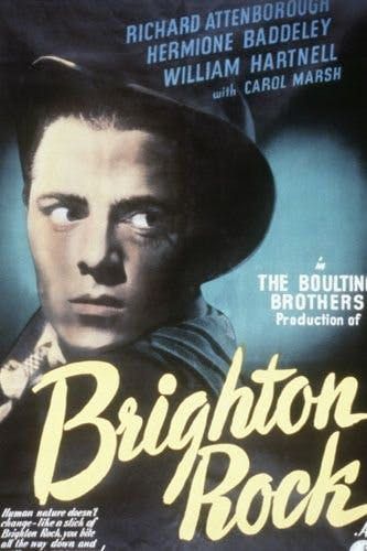 Best films based on books | Best book to film adaptions Vintage Film Posters, Brighton Rock, Richard Attenborough, Alec Guinness, John Barry, Art Design Poster, Classic Films Posters, British Movies, Gangster Movies