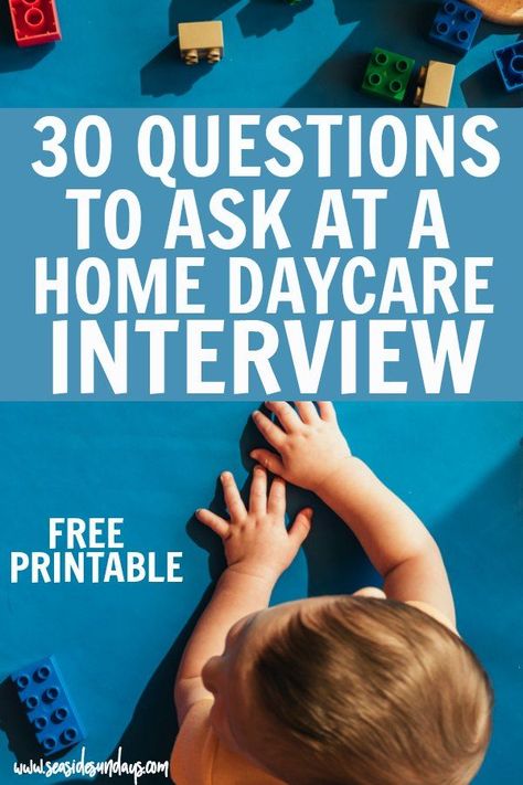 Questions to ask a home daycare.  Free printable daycare interview questions. This is a great list of questions to ask childcare provider when you are trying to choose a daycare. Daycare questions checklist | questions to ask an in home daycare | what to ask a potential daycare provider Questions To Ask Daycare, Inhome Daycare, In Home Daycare, Preschool Prep, Childcare Business, Daycare Providers, Baby Checklist, Mom Thoughts, List Of Questions