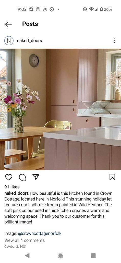 Mauve Kitchen Cabinets, Mauve Kitchen, Kitchen Moodboard, Kitchen Mood Board, Brown Kitchen, Brown Kitchens, Soft Pink Color, Painting Kitchen Cabinets, Breakfast Nook