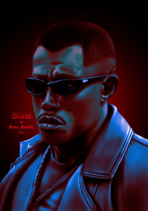 Day Walker, Blade Marvel, Wesley Snipes, Computer Gaming Room, Vampire Hunter, Red Hood, Marvel Heroes, Marvel Characters, Digital Painting