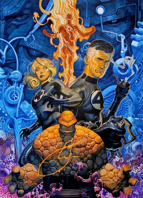 Fantastic Four Comic Art Dc Panels, Fantastic Four Marvel, Mister Fantastic, Fantastic 4, Groot Marvel, Human Torch, Marvel Comic Universe, Superhero Wallpaper, Marvel Comics Art