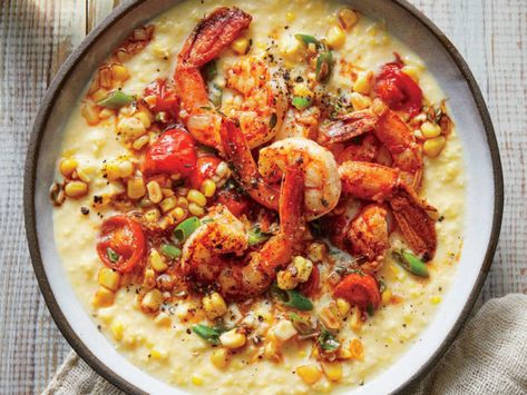 Healthy Seafood Dinners, Creole Shrimp, Creamed Corn Recipes, Shrimp Creole, Cooking Light Recipes, Shrimp Recipes Healthy, Shrimp Dinner, Shrimp And Grits, Healthy Shrimp