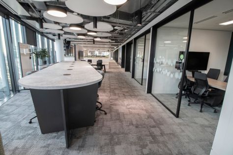 Deloitte Headquarters - London - Office Snapshots Acoustic Ceiling Panels, Davis Furniture, Office Photo, Window Film Privacy, Acoustic Wall Panels, Acoustic Wall, Open Office, Office Snapshots, Workspace Design