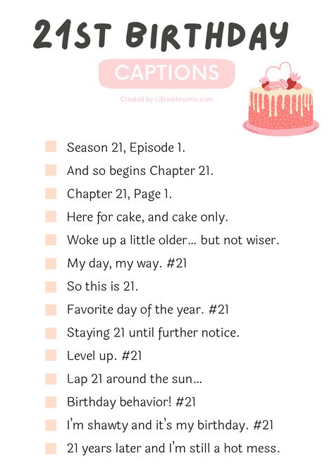 Birthday Cake Captions, Citations Bio Instagram, Cake Captions, 21st Birthday Captions, Happy Birthday Captions, Citations Instagram, One Word Instagram Captions, Witty Instagram Captions, Short Instagram Captions