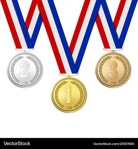 First Second Third, Sports Medals, Bronze Award, Third Place, First Second, Icon Set, Silver Gold, Vector Images, Vector Free