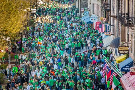 Why Is Savannah the St. Patrick’s Day Capital of the South? – Garden & Gun Savannah St Patricks Day, Blue Ridge Scenic Railway, Swimming Pigs, Irish Catholic, Visit Savannah, Forsyth Park, Scenic Road Trip, Glamping Site, Savannah Georgia