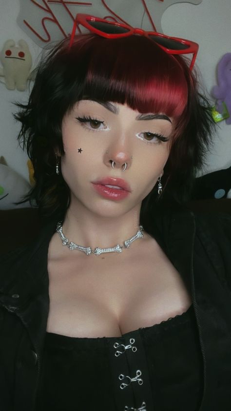 Emma Langevin, Makeup Egirl, Punk Style Outfits, Sally Face Game, Crazy Women, Redhead Girl, Alternative Girls, Cosplay Outfits, Punk Fashion