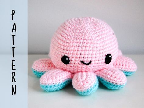 PATTERN: Crochet Reversible Octopus Pattern | Etsy Crochet Reversible Octopus, Crochet Reversible, Reversible Octopus, Octopus Pattern, Octopus Crochet Pattern, Crochet Whale, Whale Pattern, Crochet Octopus, Plushie Patterns