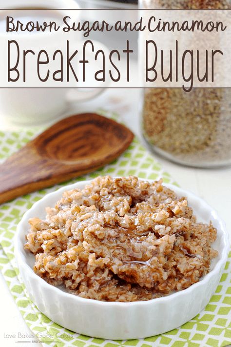 Get out your rice cooker and make this Brown Sugar and Cinnamon Breakfast Bulgur recipe! It's simple and perfect for these cooler mornings! Bulgar Recipes, Bulgur Wheat Recipes, Bulgur Recipes, Cinnamon Breakfast, Wheat Recipes, Cozy Breakfast, Hamilton Beach, Grain Foods, Health Breakfast