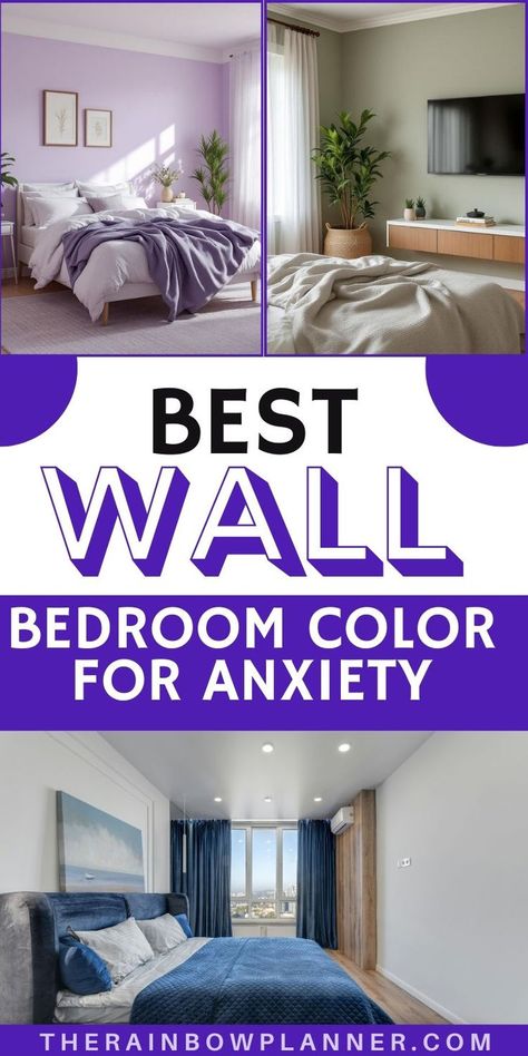 bedroom wall color ideas Calming Blue Bedroom Walls, Calming Blue Bedroom, Calming Bedroom Colors, Best Wall Colors, Interior Design Basics, Color Palette Interior Design, Blue Bedroom Walls, Blue Accent Walls, Decor Color Palette