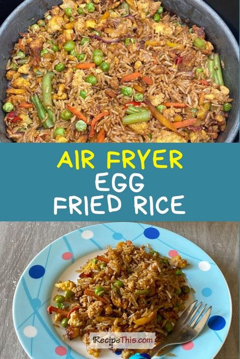 Air Fryer Egg Fried Rice Air Fryer Fried Rice With Egg, Air Fryer Rice Recipes, Air Fry Rice, Air Fryer Fried Rice, Air Fryer Rice, Air Fryer Frozen Chicken Wings, Biggest Kitchen, Egg Fried Rice Recipe, Air Fryer Chicken Breast