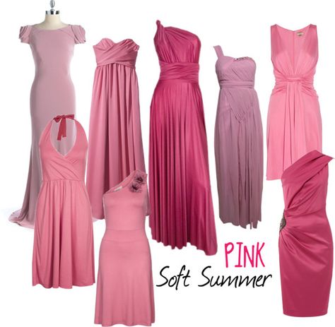 "Soft Summer Pink" by colorazione on Polyvore Soft Summer Pink, Soft Summer Fashion, Color Analysis Summer, Summer Skin Tone, Soft Summer Palette, Soft Summer Color Palette, Soft Summer Colors, Lady Like, Summer Color Palette