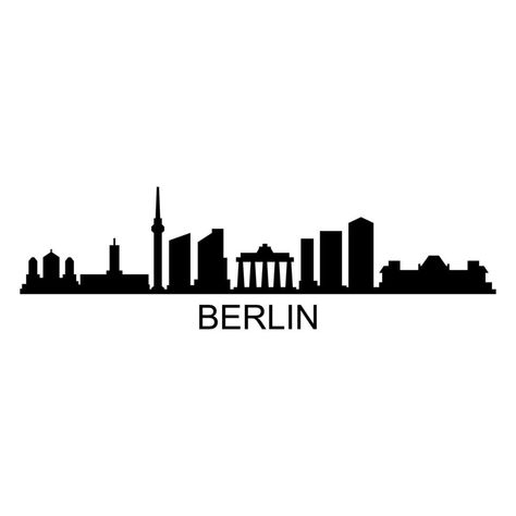 Berlin skyline on white background Data Illustration, Berlin Skyline, Painting Ceramics, Instagram Covers, Dark Photography, Shirt Pattern, Ankara, Kids Party, Vector Art