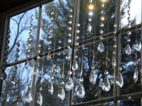 crystals in a kitchen window  - hang at different lengths beautiful rainbows move all the time on the walls etc. Crystals