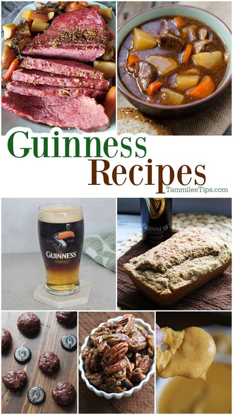 Guinness Dessert Recipes, Recipes With Guinness Beer, Recipes Using Beer, Guiness Beer Recipes, Cooking With Beer Recipes, Recipes With Beer, Guinness Punch, Pub Recipes, Guinness Recipes