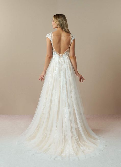 Diamond White/Champagne Azazie Moonstone A-Line Sweetheart Sequins Tulle Chapel Train Dress | Azazie Diamond White Wedding Dress, Bella Wedding Dress, White Lace Gown, Chapel Train Wedding Dress, White Bridal Gown, Wedding Dress Types, Train Dress, Wedding Dress Silhouette, Wedding Gown Styles