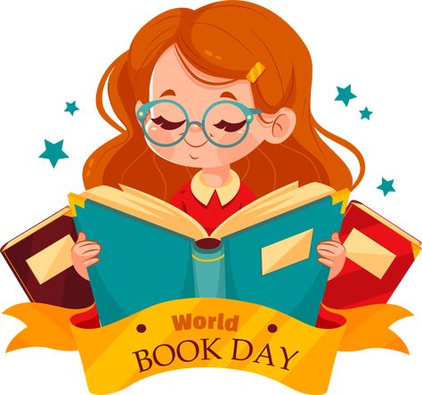 Flat world - book day illustration World Book Day Ideas, Clipart Boy, Art Book Fair, Education Poster Design, Flat World, Student Cartoon, Reading Posters, Watercolor Girl, World Book Day