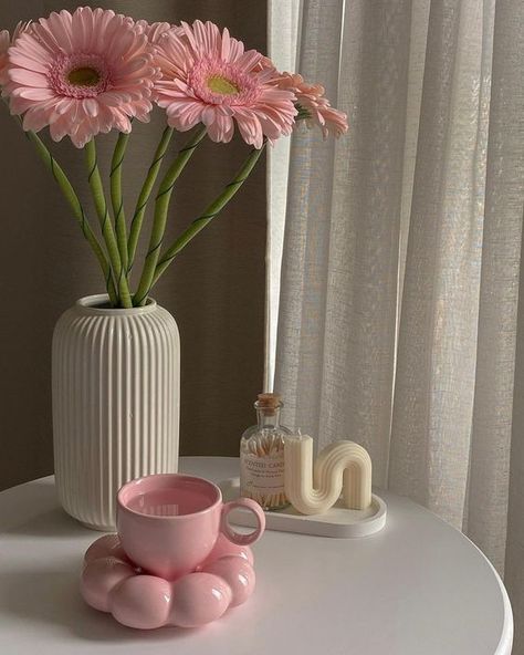 Cloud Mug, Cerámica Ideas, Flower Cup, Girly Room, Tea Latte, Room Makeover Inspiration, Cute Room Decor, Room Aesthetic, Dream Bedroom