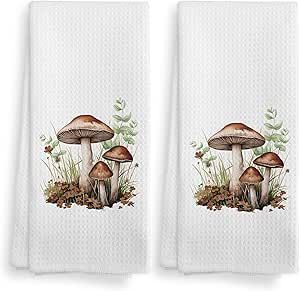 NOQL Mashroom Towel, Mushroom Kitchen Decor Kitchen Towels and Dishcloths Set of 2, Mushroom Hand Towel, Cute Mushroom Decor, Mushroom Home Decor, Mushroom Gifts for Women, 16×24 Inches Mushroom Kitchen Decor, Mushroom Home Decor, Mushroom Gifts, Mushroom Kitchen, Mushroom Home, Cute Mushroom, Future Kitchen, Sport Towel, Mushroom Decor