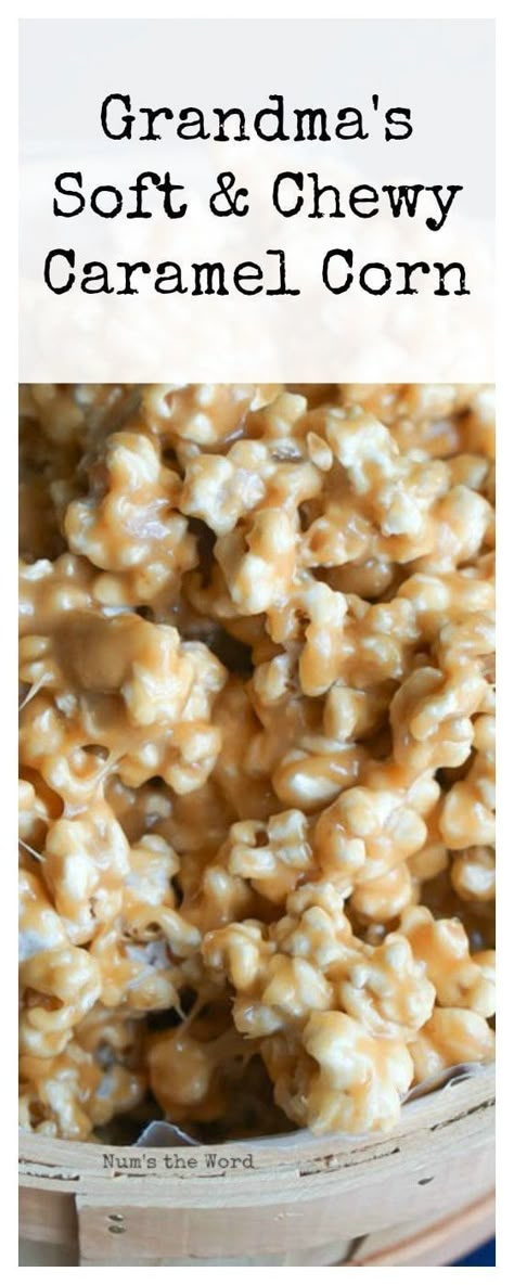 Soft Caramel Popcorn, Caramel Corn Recipe, Popcorn Recipes Easy, Caramel Corn Recipes, Popcorn Recipes Caramel, Chewy Caramel, Baked Caramel, Corn Recipe, Snack Mix Recipes