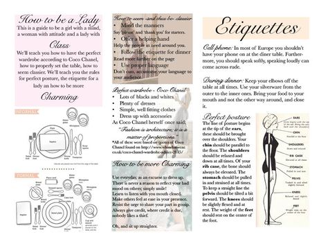 How to be a Lady - how to be ladylike a guide based on pins Guide To Elegance, How To Be A Traditional Woman, How To Be A Proper Lady, 1800s Etiquette, Royal Ettiquet, Etiquette And Manners Woman Being A Lady, How To Become A Lady, Noble Etiquette, How To Be Like Aurora