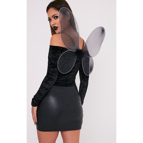 Wing Costume, Fairy Halloween Costume, Fancy Halloween Costumes, Fairy Wings Costume, Fairy Halloween, Fairy Halloween Costumes, Black Fairy, Fancy Costumes, Wings Costume