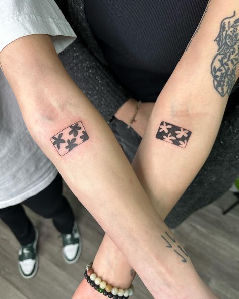 matching inverted tattoos for kayla + ileana 🖤 loveeee how these turned out and would love to do more tattoos like this!! thanks angels 🤍 Inverted Matching Tattoos, Inverted Tattoo, Vancouver Tattoo, Matching Tattoos, Do More, Tatting, Vancouver, Angel, Tattoos