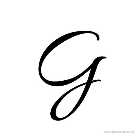 Cursive Letters Alphabet Gallery - Free Printable Alphabets ... Letter G Tattoo, Cursive Letters Fancy, Cursive Letters Alphabet, Alphabet Letters To Print, Tattoo Script Fonts, G Tattoo, Calligraphy Letters Alphabet, Initials Logo Design, Stencil Font