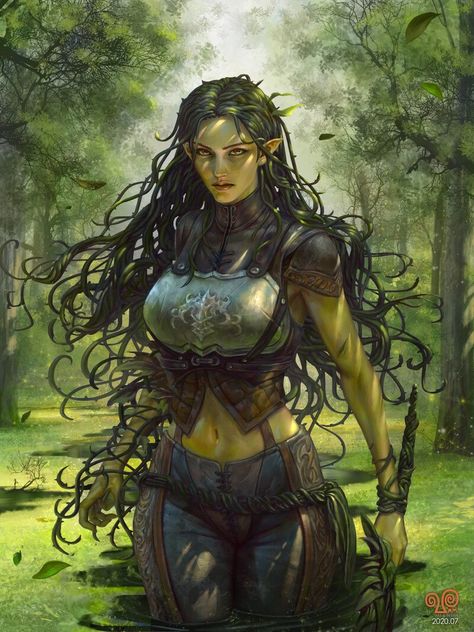 Female Orc, Dnd Items, Heroic Fantasy, Fantasy Races, Art Women, Dungeons And Dragons Characters, Fantasy Concept Art, Fantasy Warrior, Sci Fi Art