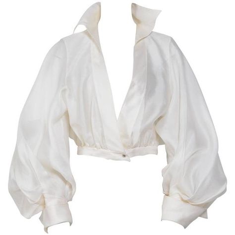 Preowned Claude Montana Vintage Signature White Silk Blouse ($650) ❤ liked on Polyvore featuring tops, blouses, shirts, crop top, white, sleeve shirt, white crop tops, white shirt blouse, shirt blouse and white tops Tekken 2, Claude Montana, White Silk Blouse, Shirts Crop, White Shirt Blouse, Look Retro, Crop Top Shirts, Maxi Skirts, Fantasy Fashion