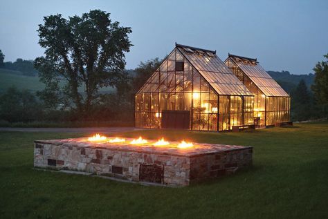 Wedding Conservatory, Polycarbonate Architecture, Barn Lights, Square Fire Pit, Patio Interior, Farm Decor, Green House, Greenhouses, Wedding Dreams