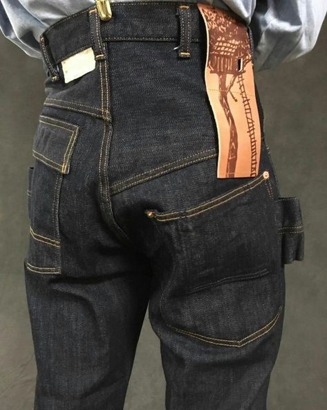 Crazy Pants, Mens Fashion Denim, Mens Fashion Work, Denim Projects, Denim Dungarees, Custom Jeans, Denim Wear, Denim Pocket, Fashion Victim