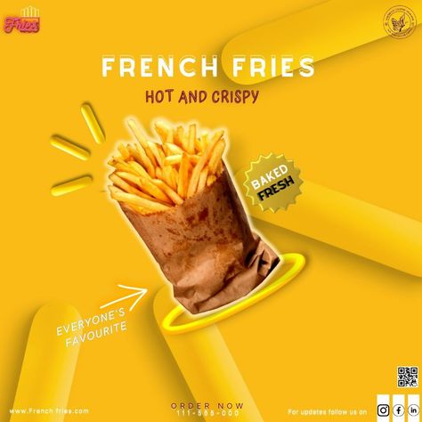 3D poster design for social media posts of fast food chains Fries Poster Design, French Fries Poster, Friend Fries, French Fries Day, National French Fry Day, Typeface Poster, Food Creatives, Food Posters, Hand Art Kids