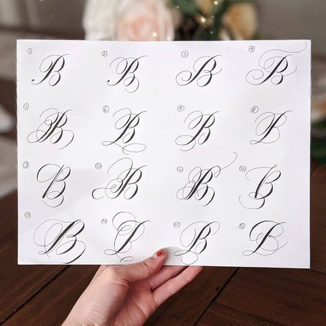 65 Likes, 28 Comments - SF Bay Area Calligrapher (@theirenespiration) on Instagram: “✨ 16 TYPES OF UPPERCASE B FLOURISHES ✨ Which number do you like the most? 😍 #LetsFlourishWithIrene…” Letter S Font, Calligraphy Writing Styles, Calligraphy Letters Alphabet, Flourish Calligraphy, Calligraphy Fonts Alphabet, Free Handwritten Fonts, Handwriting Examples, Fancy Writing, Tattoo Lettering Styles