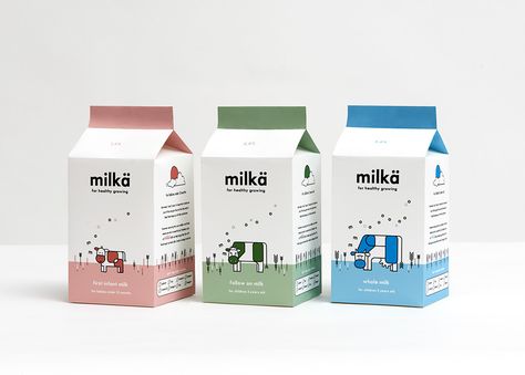 milkä on Behance Milk Carton Packaging, Milk Package, Milk Cartons, Carton Design, Milk Brands, Bottle Designs, Milk Packaging, Carton Packaging, Bottle Design Packaging