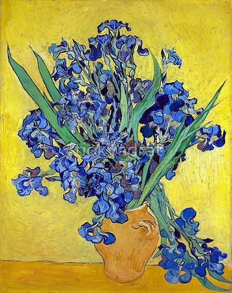 Irises Flowers, Van Gogh Flowers, Van Gogh Exhibition, Van Gogh Irises, Vincent Van Gogh Art, Flowers Vase, Impressionist Artists, Van Gogh Art, Diy Paint