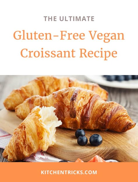 Vegan Croissant, Gluten Free Croissant, Gluten Free Puff Pastry, Gluten Free Pastry, Gf Food, Croissant Recipe, Kitchen Tricks, Gluten Free Breads, Gf Baking