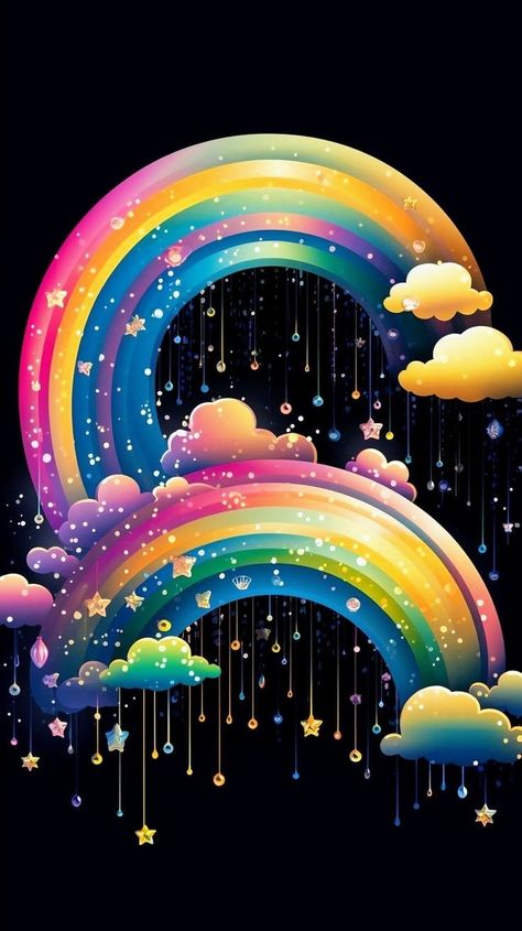 Creative Rainbow Art, Black Rainbow Wallpaper Aesthetic, Colourfully Wallpaper, Cute Wallpapers Rainbow, Rainbow Background Wallpapers, Aesthetic Rainbow Background, Cute Wallpapers For Phone Beautiful Wallpaper Backgrounds, Eleanor Wallpaper, Rainbow Art Aesthetic