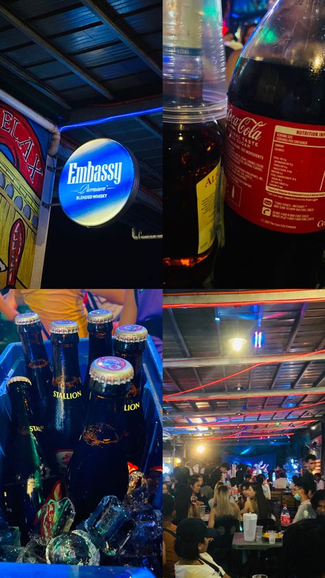 Bar Pictures Aesthetic, Inom Prank Picture, Inuman Prank Pic, Alak With Friends, Bar Pictures Instagram, Filipino Alcohol Drinks, Alfonso Coke, Drinks Alcohol Snapchat Story, Bar Party Night