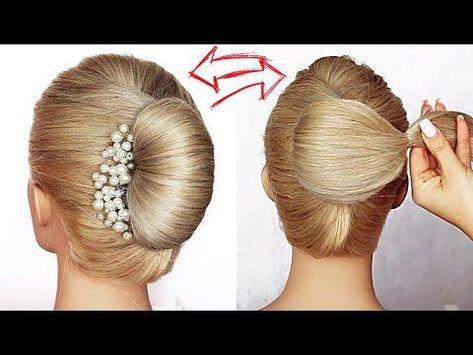 Unique Videos, Sanggul Modern, Twist Updo, French Roll, French Twist Hair, Hair Upstyles, Easy Hair Updos, Medium Short Hair, Peinados Fáciles Para Cabello Corto