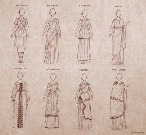 Dress shape inspiration for Hermia and Helena Ancient Greek Dress, Ancient Greece Fashion, Greek Outfit, Ancient Greek Clothing, Greek Hair, Greek Dress, Eros And Psyche, Greek Costume, Greece Fashion