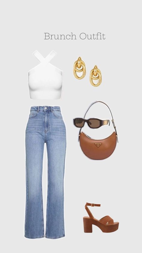 An outfit perfect for a brunch on a summer day. Elegant Brunch Outfit, Simple Brunch Outfits, Classy And Elegant Outfits, Elegant Brunch, Simple Brunch, Brunch Outfits, Easy Brunch, Elegant Outfits, Classy And Elegant