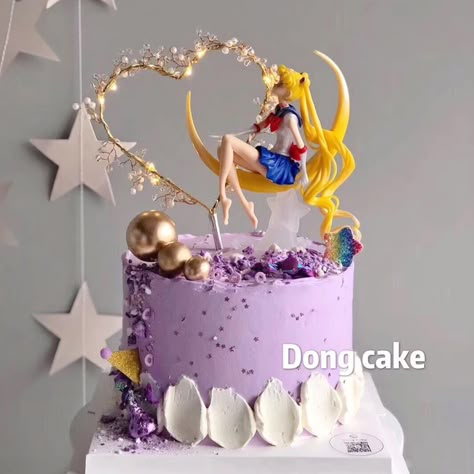 Topper Wedding Dress, Moon Wedding Theme, Moon Cake Topper, Sailor Moon Cakes, Sailor Moon Party, Sailor Moon Birthday, Sailor Moon Wedding, Anime Moon, Anime Cake