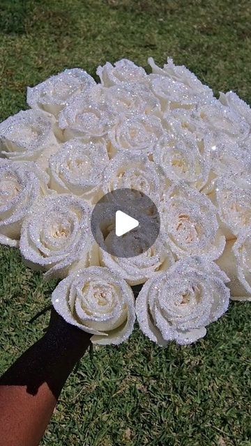 Chocolate Sunflowers on Instagram: "💎💐Now offering our Diamond Roses is different colors yall! Book us in advance! 25 White Diamond Glitter Roses!  💎💐Bouquet available on our site linked in the bio! (Diamond Roses) 15% off on us til April 15th!  📢COUPON CODE: WEMADEIT24📢  💎💐We are now offering 1 or 2 day Shipping in the USA! Check out our Glam Bouquets on our new site!  Link in the bio!⤴️⤴️  💎💐Please request 3-5 days in advance.  💎💐Pick ups and Deliveries available in Broward and Palm Beach. Delivery fees will apply.  💎💐Bouquets are Shipped out Monday-Thursday  . . . . . . .  #glitterroses #prom2024 #prom #mothersday2024 #graduation #mothersday #100roses #glitterroses #glitterrosebouquet  #flowerarrangement #rosebouquet #floralbouquet #ramobuchon #broward #pompanobeach #flori Bouquet Of Glitter Roses, Light Blue Rose Bouquet, White Reflexed Rose Bouquet, White Glitter Rose Bouquet, Blue Glitter Roses Bouquet, 100 Roses, Monday Thursday, Roses Bouquet, Glitter Roses