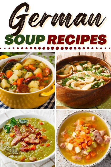 These German soup recipes are as authentic as it gets! Enjoy a true taste of Germany with beer soup, potato soup, bread soup, and more delicious bowls! Homemade Soup Ideas, German Soup Recipes, German Soup, Delicious Bowls, Beer Soup, Soup Bread, Soup Potato, Easy German Recipes, German Food Authentic