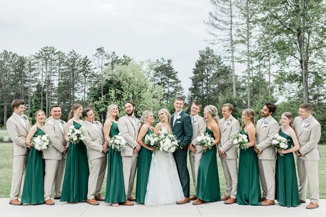 Green Color Scheme Wedding, Emerald Wedding Party, Forest Green Bridesmaids, Green Groom Suit, Color Scheme Wedding, Wedding Day Bridesmaid Gifts, Jaguar Fpace, Emerald Wedding Colors, Wedding Color Schemes Blue