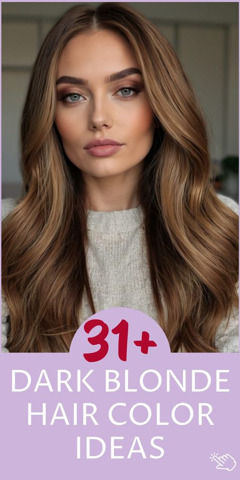 🌟 Elevate your hair game with these captivating dark blonde hair color ideas that will add a touch of sophistication to your look. From warm honey tones to cool ash shades, dark blonde offers a versatile and chic option for those looking to switch up their hair color. Embrace the beauty of dark blonde hues and achieve a stunning new look today! #DarkBlondeHair #HairColorIdeas #HairGoals Hair Color For Dark Blonde Hair, Dark Blonde Toner Shades, Hair Color Ideas Dark Blonde, Very Dark Blonde Hair, Solid Dark Blonde Hair, Honey Dark Blonde Hair, Blonde To Dark Hair Before And After, Darker Blonde Hair Color Ideas, Going Darker From Blonde