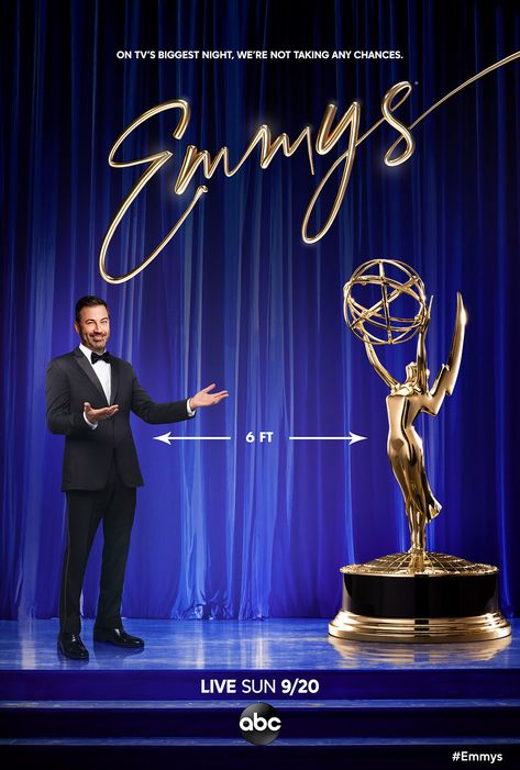 Award Poster, The Emmys, Black Actors, Keys Art, Arts Award, Jimmy Kimmel, Tv Guide, Emmy Awards, Hugh Jackman