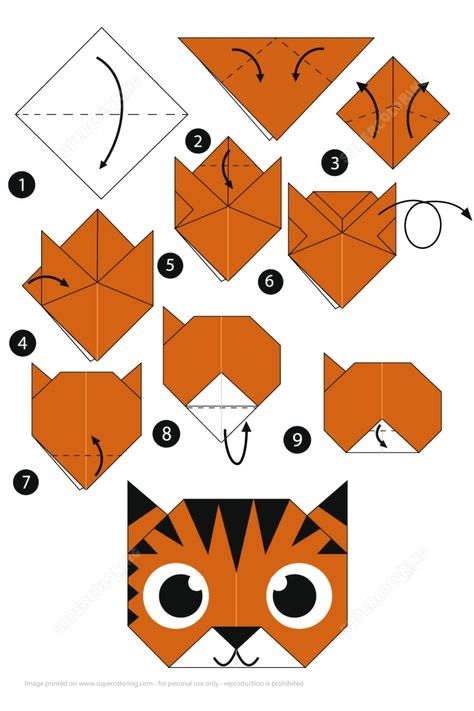 Origami Instructions Step By Step, Origami Tiger, Origami Kutu, Butterfly Ideas, Origami Templates, Origami Paper Folding, Origami Step By Step, Tutorial Origami, Origami Ball