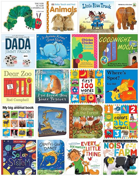 Infant Books To Read, Books For Newborns, Pictures With Books, Infant Books, Books For Infants, Best Books For Toddlers, Nursery Books, Must Have Books, Baby Library